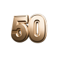 50_3d_gold_illustration