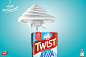 Twist Milk : Twist Milk is one of the Egyptian Products which is Exporting to more than 60 Countries .. so i had to make an Attractive simple Campaign which will travel around the world and be easy to understand and to interact with different people and c