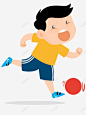 卡通手绘踢足球的男孩高清素材 页面 设计图片 免费下载 页面网页 平面电商 创意素材 png素材