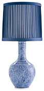 Batik Blue & White Porcelain Lamp contemporary table lamps