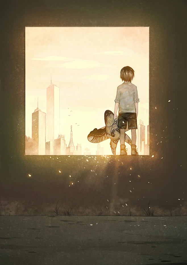 [暖风格]站起来，望着，无边无尽，尽是沧桑。