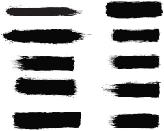 毛笔笔触png