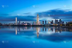 深圳南山区后海人才园区夜景繁华