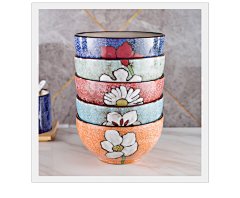 创意陶瓷碗手绘日式餐具家用吃饭碗学生可爱米饭菜碗泡面碗汤碗-tmall.com天猫