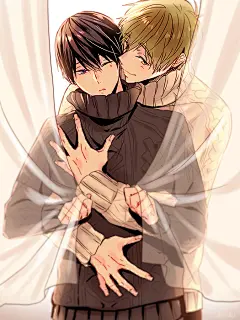 #free!男子游泳部##真遥#啊啊啊啊啊黑白毛衣的真遥！！！！！磕糖磕糖 ​​​​