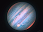 Jupiter in Infrared from Hubble 
Image Credit: NASA, ESA, Hubble; Data: Michael Wong (UC Berkeley) et al.; Processing & License: Judy Schmidt
Explanation: Jupiter looks a bit different in infrared light. To better understand Jupiter's cloud motions an