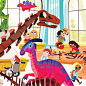 Dinosaur Puzzle : Dinosaur puzzle illustrations.