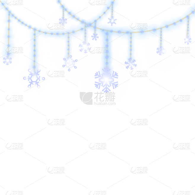 手绘-气氛灯串元素-灯