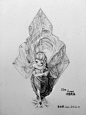 Elsa 冰雪奇缘 艾莎/艾尔莎女王 素描 手绘插画