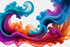 3D彩色烟雾渐变彩色烟雾背景图片