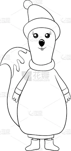 可爱的,卡通,儿童,毛衣,动物,节日,乱画,分离着色,着色,冥想