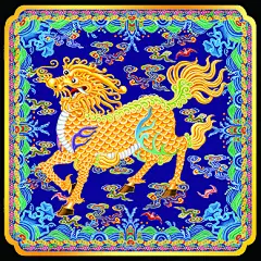 麒麟分层喷绘图案