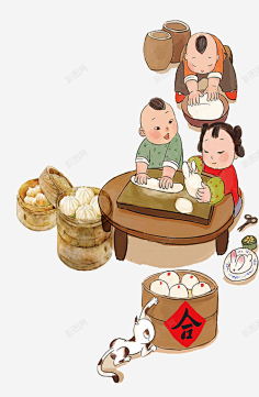 一家人吃饭素材
