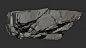 Rock, 口天 : This is a rock that I spent a lot of night practicing sculpting. It is completely designed and refined from zbrush. The main purpose is to express the shape of a super large rock, and organize the density of layers and details. Now only part of