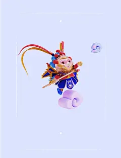 3D孙悟空西游记猴子国风京剧国潮筋斗云