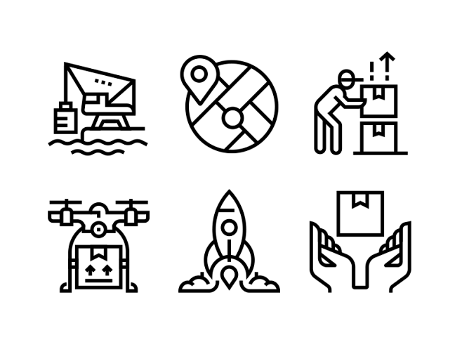 Logistics Line Icons...