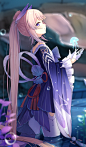 【插画美图】现人神巫女 原神 珊瑚宫心海同人插画特辑 第二期 P站美图-第9张