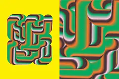 Gradient Blend Noise 3 70款潮流创意时尚抽象迷幻渐变立体几何图形艺术海报设计ai素材 - UIGUI