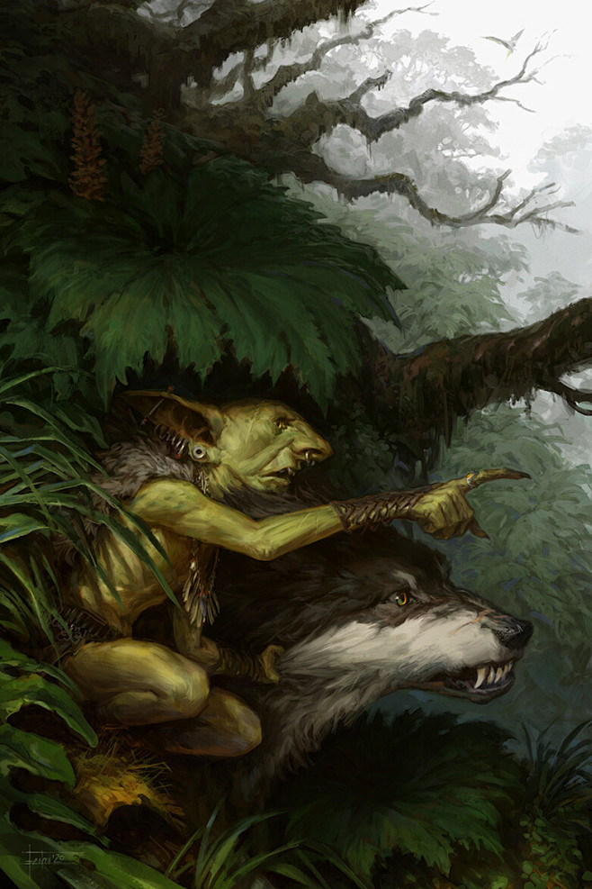 奇幻生物-哥布林：是一种传说中的类人邪恶...