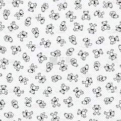 简洁可爱的小熊插画，