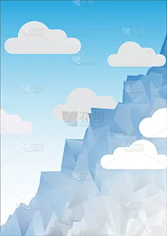 几何形状,云,蓝山,地形,形状,白色,蓝色,式样,华贵,高雅