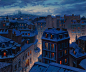 雪夜下