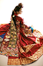 hanbok | Tumblr (Korea)  Suryashi Huang would wear something similar to this for her official court appearances. Hanbok are almost unbeatable for comfiness and ease of motion, and the wealth of color and gold on such a wonsam would rival anything Europe h