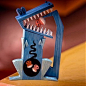 已经绝版的 The Vivisect Playset 盒抽，集当代知名插画艺术家角色作品大全的惊人之作。此件 Amanda Visell 创作的蓝色盒玩，4 寸大小，吃小孩的鳄鱼。