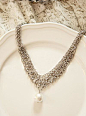 韩国新款超美气质多层时尚水滴珍珠银色短款项链女锁骨链新娘韩版