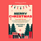 Free PSD christmas celebration poster template