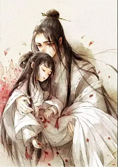 唯美古风《半面妆》插画，有些容颜望一眼就终身思念她也不宣传自己

只坚持自己最爱的事

用笔尖和颜料捕捉心底的那份美好