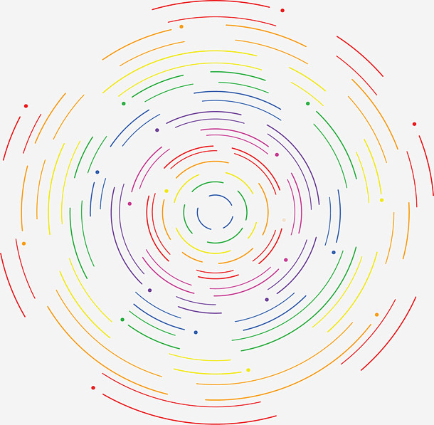 漩涡彩色线条花纹