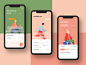 Goals & Habits Tracking App — Design Concept user interface design activities progress habits tracking app goals application clear bright colors illustration design ui app design app