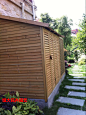 防腐木设备房 碳化木工具房 空调房器械房 地板墙板 方木立柱木材-淘宝网