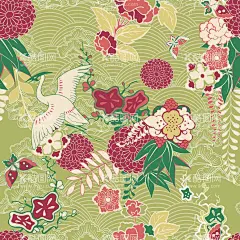 大牌 手绘 数码印花  - 源文件下载【酷图网】大牌,手绘,数码印花,花,热带花,高质量图,几何,牡丹花,白鹤,