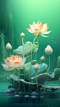 Illustration_Guochao_style_jiaoyui_bright_lotus_floating_on__46bc9e97-35e6-45f8-92f9-39cad477baea