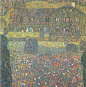 古斯塔夫·克林姆特(Gustav Klimt)高清作品《阿特湖乡村别墅》