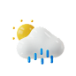 小雨 3D 插图