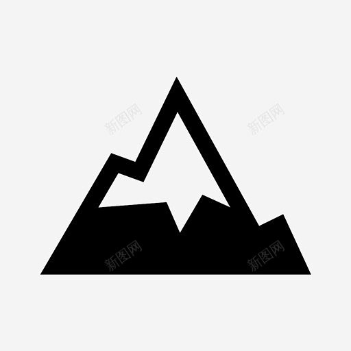 高山雪海拔攀登图标 标识 标志 UI图标 设计图片 免费下载 页面网页 平面电商 创意素材