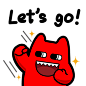 #魔鬼猫-Let`s Go# #半身# #举手# #握拳# #出发# #奋斗# #开心# #魔性# #斗图# #zombiescat# #E03#