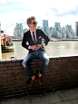 Martin Hansson - Bottega Veneta Bracelet, Ralph Lauren Shirt, Zara Blazer, Tiger Of Sweden Tie, J.Lindeberg Jeans, Paolo Sartori Shoes, Ray Ban Sunglasses - Vauxhall Bridge