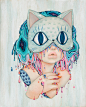 Cat Con is nigh!!  So here’s a #tbt and a new print announcement! This is “Neko-Chan ” she was part of my solo show Masquerade at Haven Gallery last year.  This is the first time since I painted her that I’ve released her as a print and I thought...