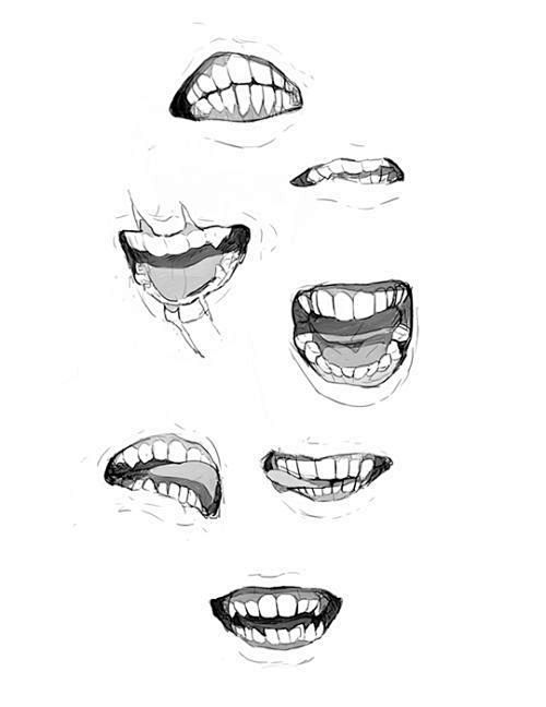 #绘画参考# 关于牙齿 ​​​​