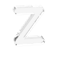 Z透明玻璃字，角度2