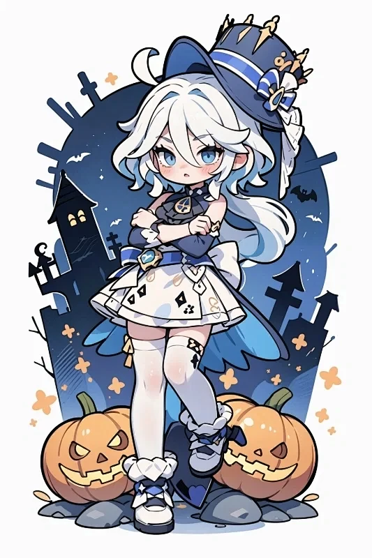 超可爱原神人物卡通壁纸-芙宁娜-花瓣网