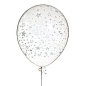 Stars Around Balloon 11" Clear/white Pkg/100@YongQu