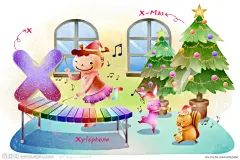 手绘 卡通 插画 英语教育大图 点击还原