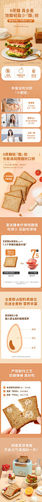 良品铺子飞扬-无蔗糖黑麦全麦面包全麦代餐面包早餐吐司健康零食-tmall