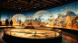 indoor 3D architecture visualization archviz museum Collection concept booth
