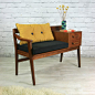 Vintage Teak 1960s Telephone Seat home decor design furniture: 